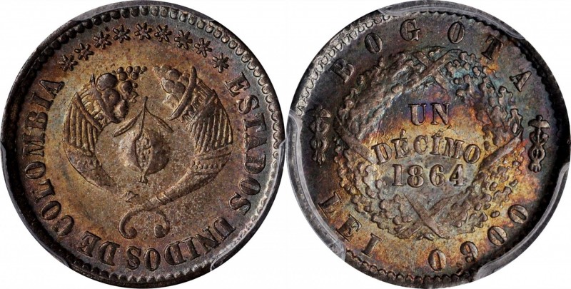 COLOMBIA

Gem Quality with a World-Class Pedigree

COLOMBIA. Decimo, 1864. B...