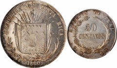 COSTA RICA

A Conditional Anomaly For the Type The Finest Known Example 

COSTA RICA. 50 Centavos, 1880-GW. San Jose Mint. NGC MS-65.

KM-124. T...