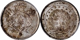 HONDURAS

HONDURAS. 10 Centavos, 1871. Tegucicalpa Mint. PCGS MS-66.

KM-35; Stickney-C302. Mintage: 17,000. One-year type. An often overlooked Ce...