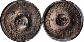 JAMAICA

An Exceptional Survivor of this Classic Caribbean Issue

JAMAICA. Jamaica - Peru. 5 Pence, ND (1758). George II. PCGS AU-55 Gold Shield....