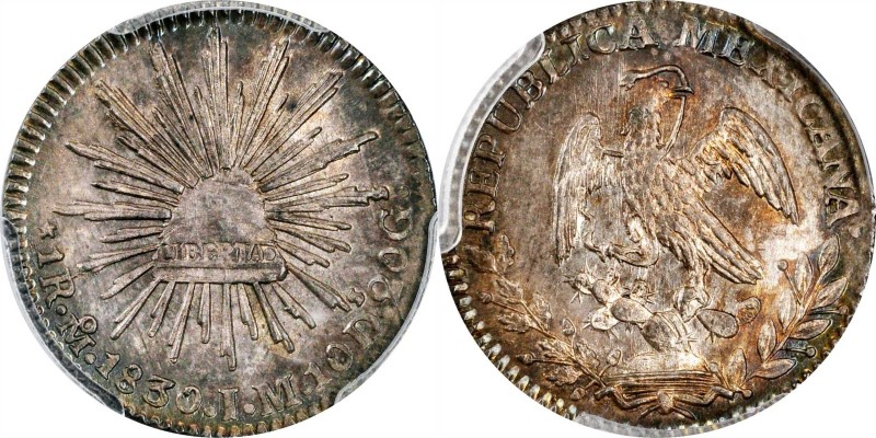 Republic Reales

MEXICO. Real, 1830-Mo JM. Mexico City Mint. PCGS MS-66 Gold S...