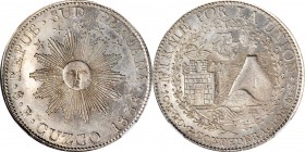 PERU

PERU. South Peru (Republic of). 8 Reales, 1838-CUZCO MS. Cuzco Mint. NGC MS-61.

KM-170.4. Tone free and sharply struck, which ensures that ...
