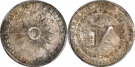 PERU

PERU. South Peru (Republic of). 8 Reales, 1838-CUZCO MS. Cuzco Mint. PCGS AU-58 Gold Shield.

KM-170.4. A sharply struck and remarkably orig...
