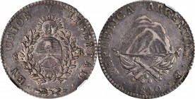 ARGENTINA

ARGENTINA. La Rioja. 8 Reales, 1840-R. La Rioja Mint. NGC EF-40.

KM-10; CJ-58. A RARE one-year type employing the popular sun face per...
