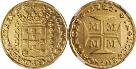BRAZIL

BRAZIL. 20000 Reis, 1725-M. Minas Gerais Mint. Joao V. NGC MS-62.

Fr-33; KM-117; LDMB-O249; Gomes-106.02. A desirable Mint State example ...