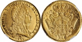 BRAZIL

BRAZIL. 12800 Reis, 1731-M. Minas Gerais Mint. Joao V. NGC MS-61.

Fr-55; KM-139; LDMB-O287a. A stunning piece overall with great eye appe...