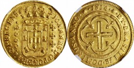 BRAZIL

BRAZIL. 4000 Reis, 1814-(R). Rio de Janiero Mint. Joao as Prince Regent. NGC MS-65.

Fr-95; KM-235.2. Exceeded in the NGC census by just o...