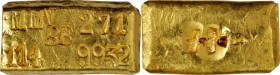 BRAZIL

BRAZIL. Morro Velho Gold Bar, ND (ca. 1950). UNCIRCULATED.

Weight: 114.07 gms. AGW: 3.64 oz. Brilliant and lustrous, essentially as produ...