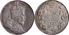 CANADA

CANADA. 50 Cents, 1904. London Mint. PCGS AU-58 Gold Shield.

KM-12. With just a few light marks and no real evidence of handling, this ch...