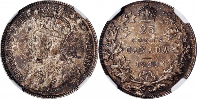 CANADA

CANADA. 25 Cents, 1921. Ottawa Mint. NGC MS-63.

KM-24a. Exceeded in...