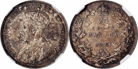 CANADA

CANADA. 25 Cents, 1921. Ottawa Mint. NGC MS-63.

KM-24a. Exceeded in the NGC census by just two examples, this highly choice minor feature...