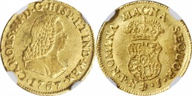 COLOMBIA

COLOMBIA. Escudo, 1767-PN J. Popayan Mint. Charles III. NGC AU-55.

Fr-30; KM-35. Though well into the reign of (and in the name of) Cha...
