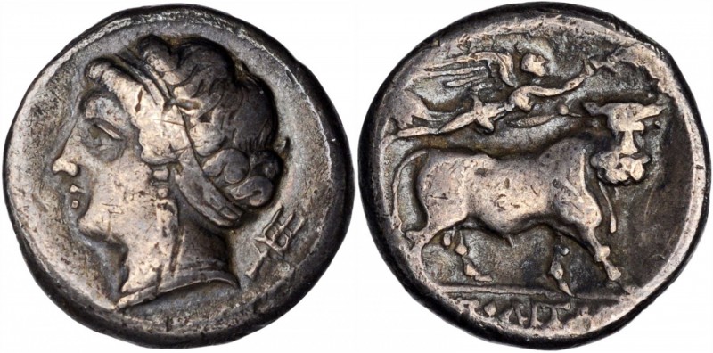 Neapolis

ITALY. Campania. Neapolis. AR Nomos (7.02 gms), ca. 275-250 B.C. NEA...