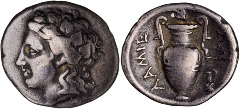 Gyrton

THESSALY. Lamia. AR Hemidrachm (2.66 gms), ca. 400-350 B.C. VERY FINE....