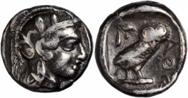 Athens

ATTICA. Athens. AR Drachm (4.25 gms), ca. 454-404 B.C. CHOICE VERY FINE.

Kroll-10; HGC-4, 1631. Obverse: Helmeted head of Athena right, w...