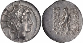 Antiochus VI Dionysus, 144-141 B.C

SYRIA. Seleukid Kingdom. Antiochos VI Dionysos, 144-141 B.C. AR Drachm, Antioch on the Orontes Mint, dated SE 17...