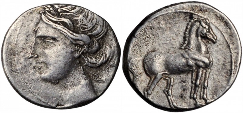 Carthage

CARTHAGE. Second Punic War. BI 1/4 Shekel (1.94 gms), ca. 220-205 B....