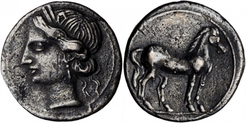 Carthage

CARTHAGE. Second Punic War. BI 1/4 Shekel (1.80 gms), ca. 220-205 B....