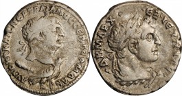Trajan, A.D. 98-117

TRAJAN, A.D. 98-117. Syria, Seleucis and Pieria, Antioch. AR Tetradrachm (14.37 gms), dated RY 15 and Cos. 5 (A.D. 110/1). NEAR...