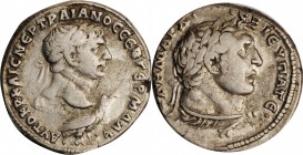 Trajan, A.D. 98-117

TRAJAN, A.D. 98-117. Syria, Seleucis and Pieria, Antioch. AR Tetradrachm (14.50 gms), dated RY 15 and Cos. 5 (A.D. 110/1). CHOI...