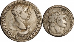 Trajan, A.D. 98-117

TRAJAN, A.D. 98-117. Syria, Seleucis and Pieria, Antioch. AR Tetradrachm (14.61 gms), dated RY 16 and Cos. 6 (A.D. 112). CHOICE...