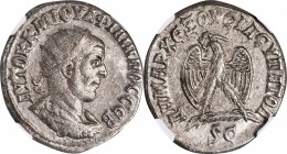 Philip I, A.D. 244-249

PHILIP I, A.D. 244-249. Syria, Seleucis and Pieria, Antioch. BI Tetradrachm, A.D. 245. NGC AU.

McAlee-895; Prieur-340. Ob...