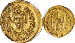 Phocas, 602-610

PHOCAS, 602-610. AV Solidus (4.39 gms), Constantinople Mint, 7th Officina, 607-609. NGC MS, Strike: 5/5 Surface: 3/5.

S-620. Obv...