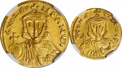 Constantine V, 741-775

CONSTANTINE V WITH LEO III, 741-775. AV Solidus (4.43 gms), Constantinople Mint, 745-750. NGC AU, Strike: 5/5 Surface: 3/5. ...
