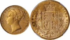 AUSTRALIA

AUSTRALIA. Sovereign, 1878-S. Sydney Mint. Victoria. NGC MS-61.

Fr-11; S-3855; KM-6. Shield reverse. A Sovereign with good luster unde...