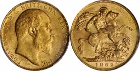 AUSTRALIA

AUSTRALIA. Sovereign, 1902-P. Perth Mint. PCGS MS-62+ Gold Shield.

Fr-34; S-3972; KM-15. A well struck Sovereign with frosty luster.
...