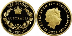AUSTRALIA

AUSTRALIA. 25 Dollars, 2016. Perth Mint. PCGS PROOF-70 Deep Cameo Gold Shield.

KM-Unlisted. A brilliant and technically flawless proof...
