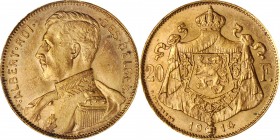 BELGIUM

BELGIUM. 20 Francs, 1914. UNCIRCULATED.

Fr-421; KM-78. A boldly struck coin with good luster and no surface marks of note.

Estimate: ...