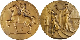 BELGIUM

BELGIUM. Bronze Universal Expo Medal, 1910. UNCIRCULATED.

Weight: 123 gms; diameter: 70 mm. Obverse: Bulger on horseback; Reverse: Victo...
