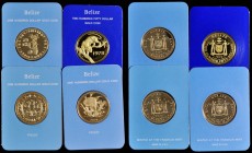 BELIZE

BELIZE. Modern Gold Issues (4 Pieces), 1976-79. PROOF UNCIRCULATED.

Total AGW: 0.5543 oz. Four gold coins in original mint packaging. Eac...