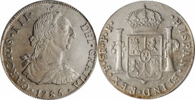 BOLIVIA

BOLIVIA. 8 Reales, 1785/4. Potosi Mint. Charles III. PCGS Genuine--Cleaned, EF Details Gold Shield.

KM-55; FC-18b. A very presentable SC...
