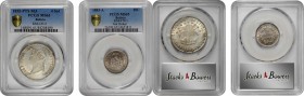 BOLIVIA

BOLIVIA. Duo of Silver Minors (2 Pieces), 1855 & 1883. Potosi Mint. Both PCGS Gold Shield Certified.

1) 4 Soles, 1855-PTS MJ. PCGS MS-61...