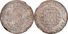 BRAZIL

BRAZIL. 960 Reis, 1819-R. Rio de Janeiro Mint. Joao VI. NGC MS-65.

KM-326.1; LDMB-477. A boldly struck and lustrous Gem quality coin, wit...