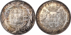BRAZIL

BRAZIL. 960 Reis, 1819-R. Rio de Janeiro Mint. Joao VI. ALMOST UNCIRCULATED Details.

KM-326.1. A well struck and beautifully toned crown,...