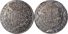 BRAZIL

BRAZIL. 960 Reis, 1822-R. Rio de Janeiro Mint. Joao VI. NGC MS-62.

KM-326.1; LDMB-480. A bright coin with flashy luster and a sheen of li...