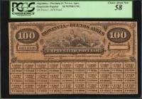 ARGENTINA

ARGENTINA. Provincia de Buenos Ayres. 100 Pesos, 1878. P-Unlisted. Proof. PCGS Currency Choice About New 58.

PCGS Currency comments "S...