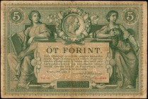 AUSTRIA

AUSTRIA. K.u.K. Reichs-Central-Casse. 5 Forint, 1881. P-A154. Fine.

Allegorical figures at left and right, with bust of head at top cent...