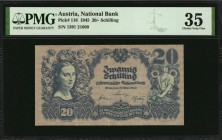 AUSTRIA

AUSTRIA. National Bank. 20 Schilling, 1945. P-116. PMG Choice Very Fine 35.

Estimate: $25.00- $50.00