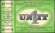 AUSTRIA

AUSTRIA. International Refugee Organization. 1 Unit, ND. P-Unlisted. Extremely Fine.

1 Unit, valid only in official IRO for merchandise....