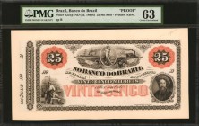 BRAZIL

BRAZIL. Banco do Brazil. 25 Mil Reis, ND (ca. 1860s). P-S251p. Proof. PMG Uncirculated 60 Net Stained and Choice Uncirculated 63.

2 piece...