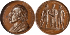 GREECE

GREECE. Alexandros Mavrokordatos Bronzed Copper Medal, "1822" (1836). PCGS SPECIMEN-63 Gold Shield.

Wurzbach-6129. Diameter: 44.5 mm; Wei...