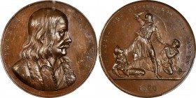 GREECE

GREECE. Bronze Independence Medal, "1826" (1836). PCGS SPECIMEN-63 Gold Shield.

Wurzbach-4682. Diameter: 44mm. Part of the Greek War of I...