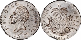 HAITI

HAITI. 100 Centimes, Year 27 (1830). NGC MS-62.

KM-A23. Some darker areas are noted, but this example otherwise presents mostly blast whit...