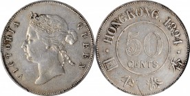 HONG KONG

HONG KONG. 50 Cents, 1894. London Mint. PCGS Genuine--Cleaned, EF Details Gold Shield.

KM-9.1. A decently struck coin with even gray t...