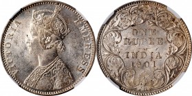 British India

INDIA. Rupee, 1901-B. Bombay Mint. Victoria. NGC MS-63.

KM-492. Lustrous and quite brilliant, this choice minor presents only ligh...