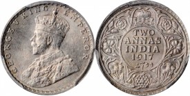British India

INDIA. 2 Annas, 1917-(C). Calcutta Mint. PCGS MS-65 Gold Shield.

KM-515. Only one graded finer by PCGS. A well struck and lustrous...